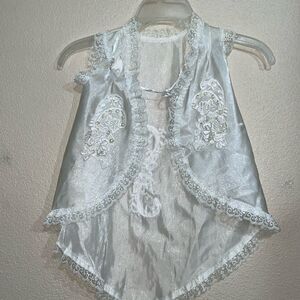 antique vintage christening baby cape lace trim